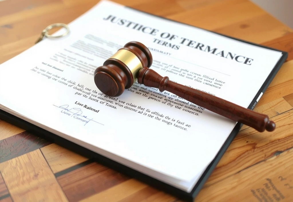 Legal document with a gavel